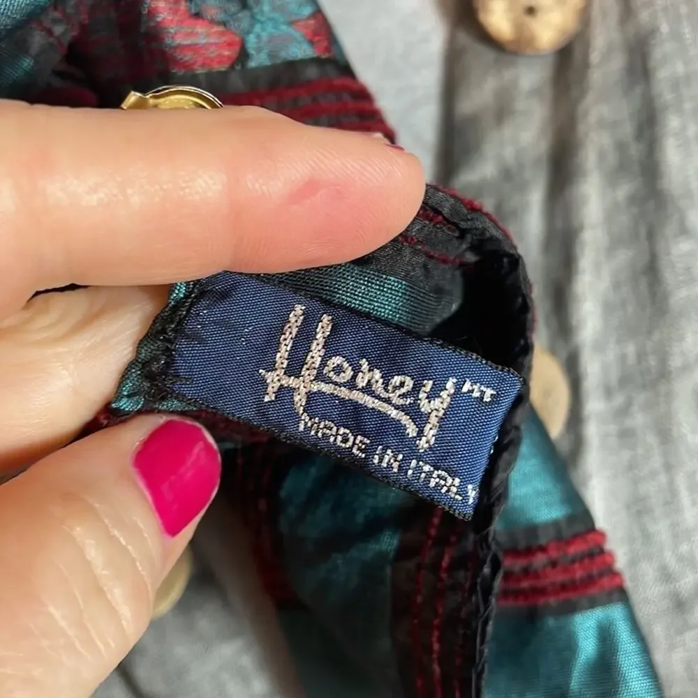 Vintage Honey Italian silk brocade and chenille scarf